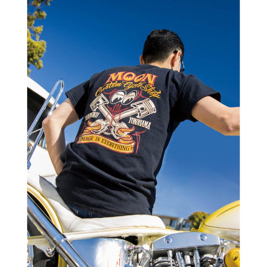 MOONEYES ムーンアイズ MCCS ピストン クロス Tシャツ MOONEYES ムーンアイズ MCCS ピストン クロス Tシャツ