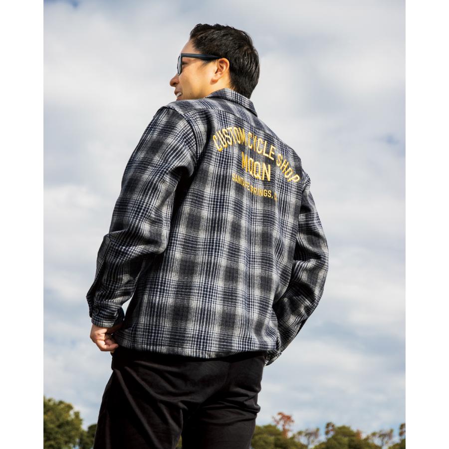 30%OFF ムーンアイズ MOON Custom Cycle Shop ウール チェック シャツ | MOONEYES | 02