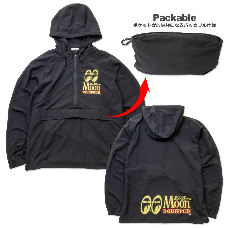 新品 正規品 ムーンイクイップド アノラックジャケット ムーンアイズ 黒 XL MOONEYES ムーンアイズ MOON Equipped アノラック ジャケット