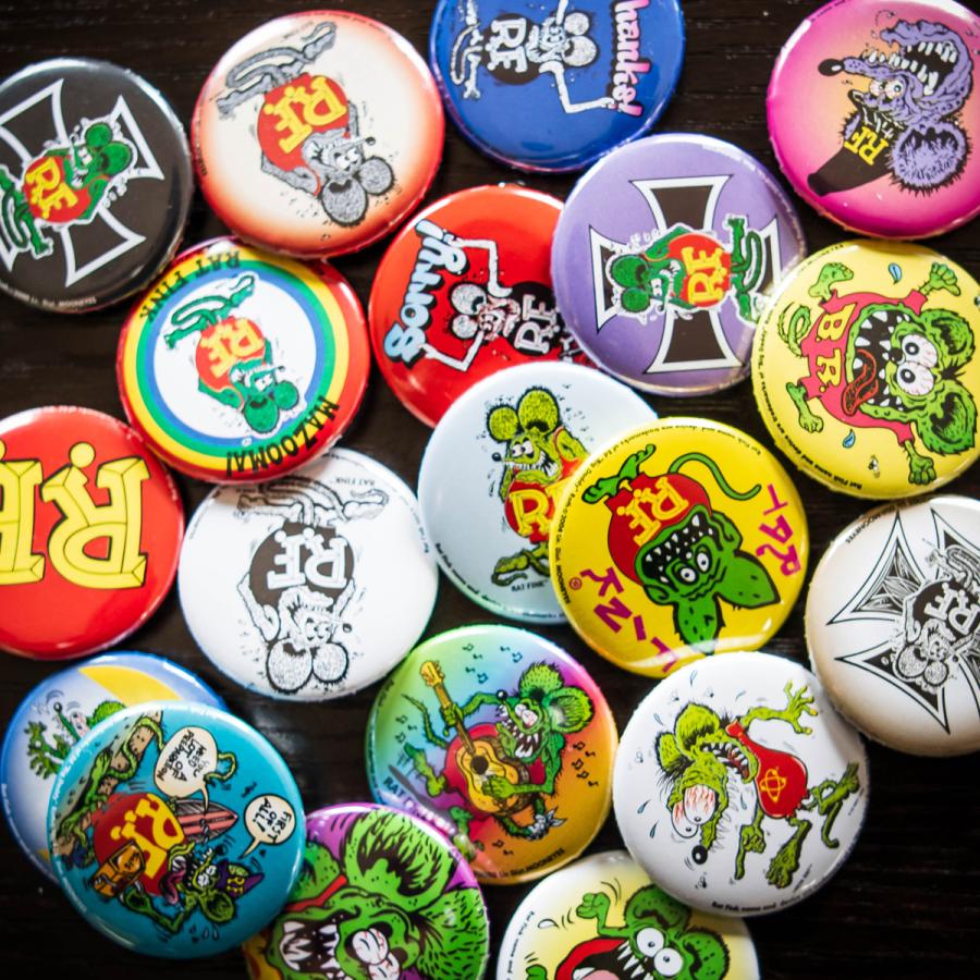 ルット様 缶バッジ60点 RAT FINK（ラットフィンク） カン バッジ (缶バッジ) スマイル