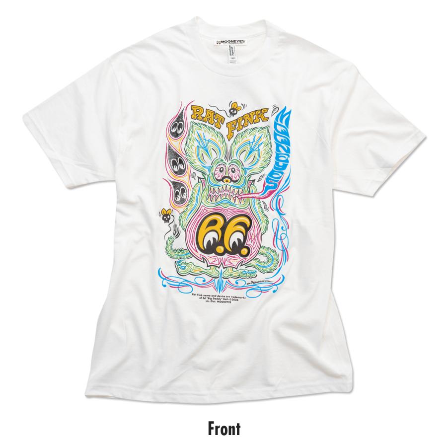 MOONEYES XXLサイズ ムーンアイズ Rat Fink x MOON ピンストライプ T