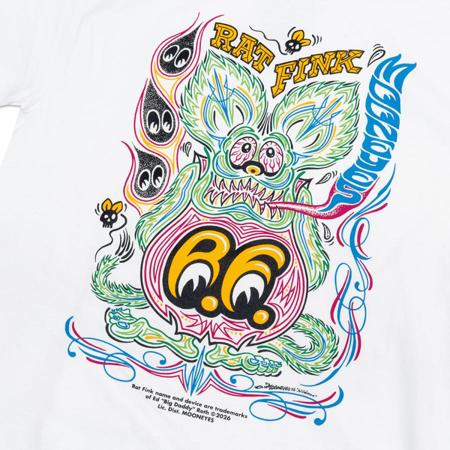 MOONEYES XXLサイズ ムーンアイズ Rat Fink x MOON ピンストライプ T