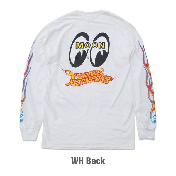 MOONEYES Flamin' MOONEYES ロング スリーブ Tシャツ : MOONEYES