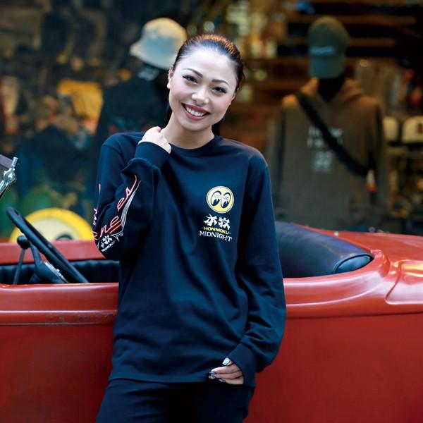 MOONEYES ムーンアイズ 本牧 Midnight ロング スリーブ Tシャツ MOONEYES ムーンアイズ 本牧 Midnight ロング スリーブ Tシャツ