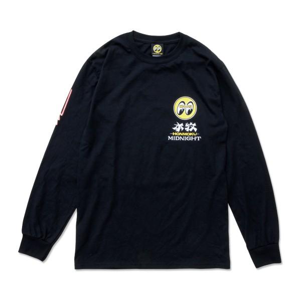 XXLサイズ 本牧 Midnight ロング スリーブ Tシャツ : MOONEYES XXLサイズ 本牧 Midnight ロング スリーブ Tシャツ : MOONEYES