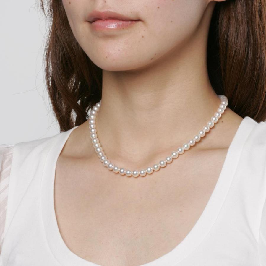 ムーンレーベル 公式] パール ネックレス レディース あこや真珠 6.5mm