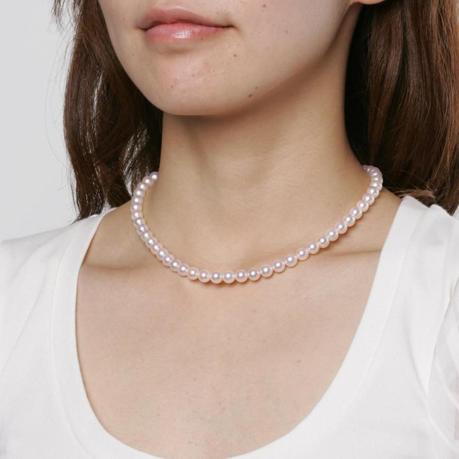 [ムーンレーベル 公式] パール ネックレス レディース あこや真珠 6.5mm アコヤ 真珠 パール ネックレス CA00065O33WPN00000の画像