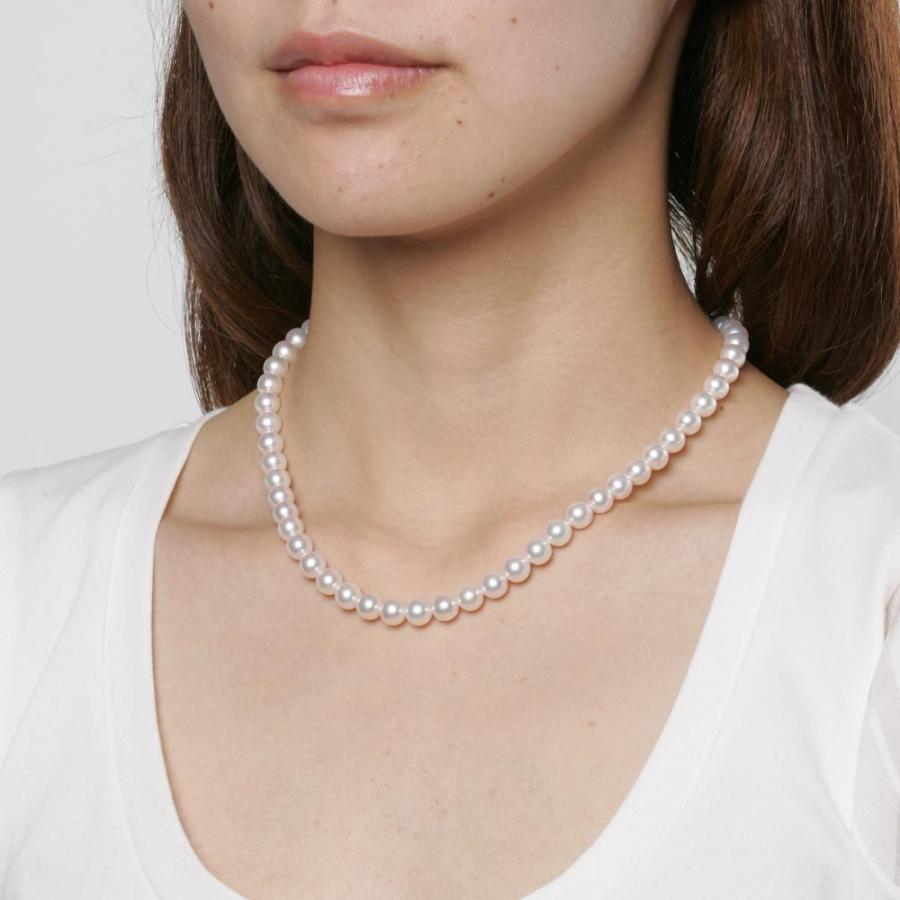 [ムーンレーベル 公式] パール ネックレス レディース あこや真珠 7.0mm アコヤ 真珠 パール ネックレス CA00070O33WPG00000の画像