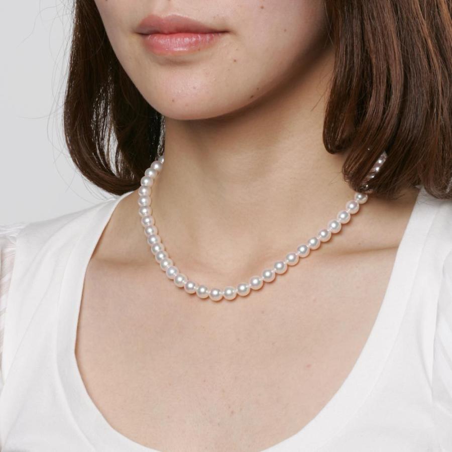 [ムーンレーベル 公式] パール ネックレス レディース あこや真珠 7.0mm アコヤ 真珠 パール ネックレス CA00070O42WPG00000の画像
