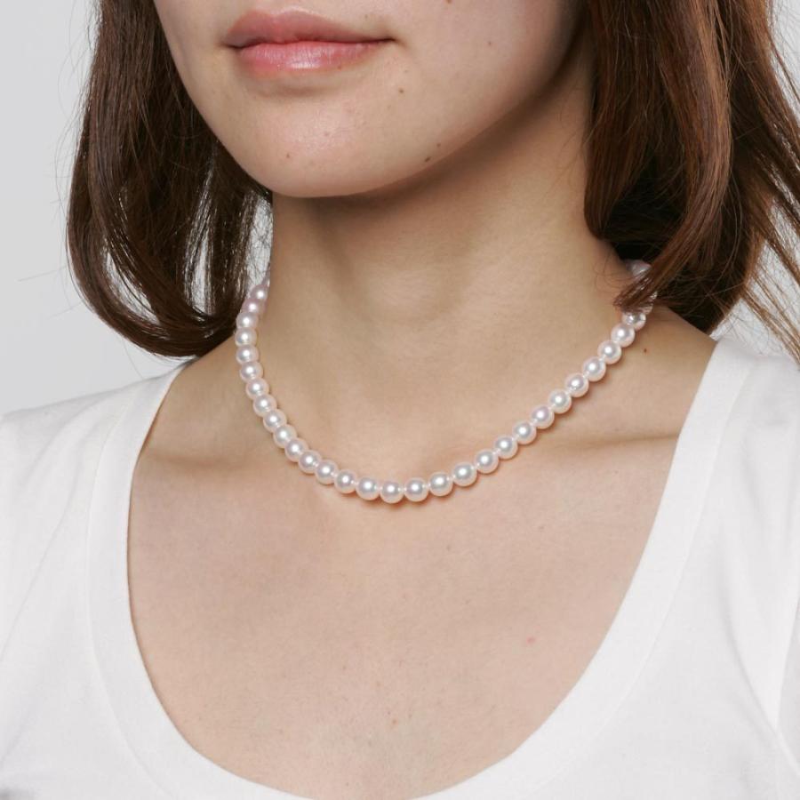 [ムーンレーベル 公式] パール ネックレス レディース あこや真珠 7.0mm アコヤ 真珠 パール ネックレス CA00070O43WPG00000の画像