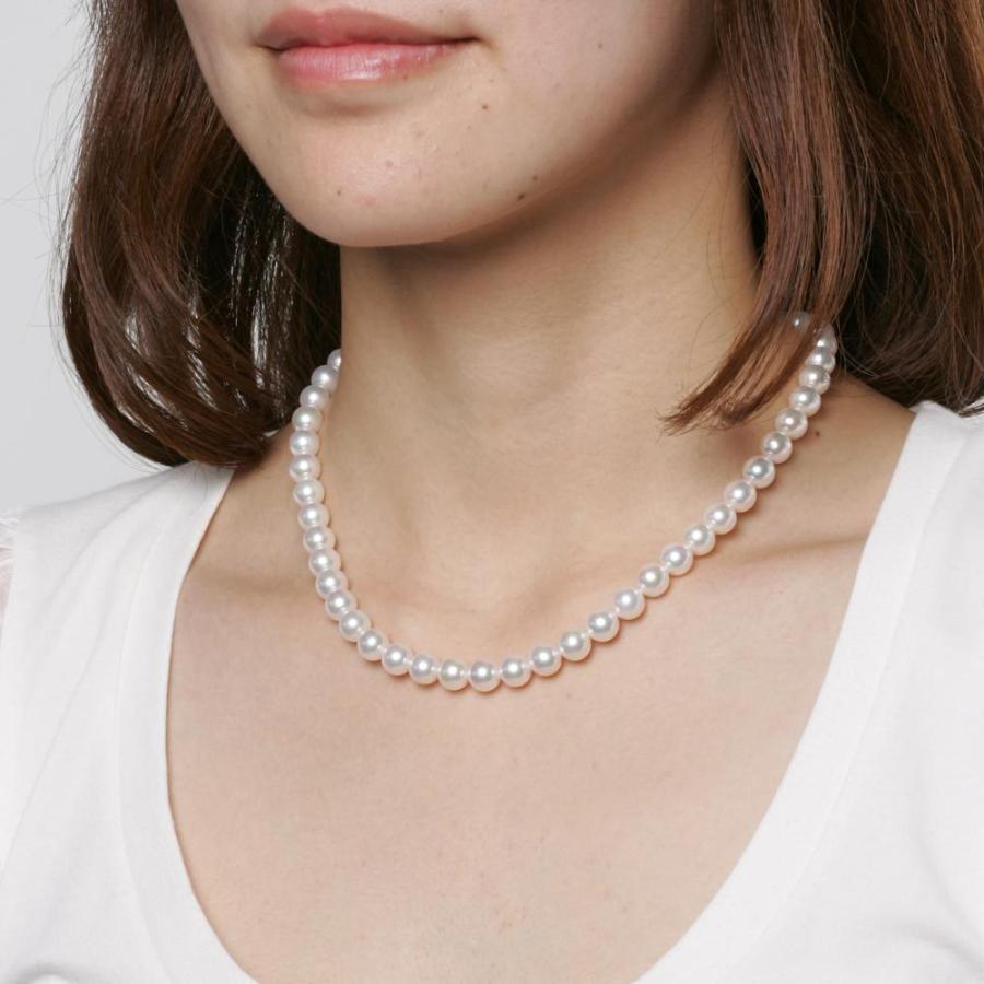 [ムーンレーベル 公式] パール ネックレス レディース あこや真珠 7.5mm アコヤ 真珠 パール ネックレス CA00075R13WPG00000