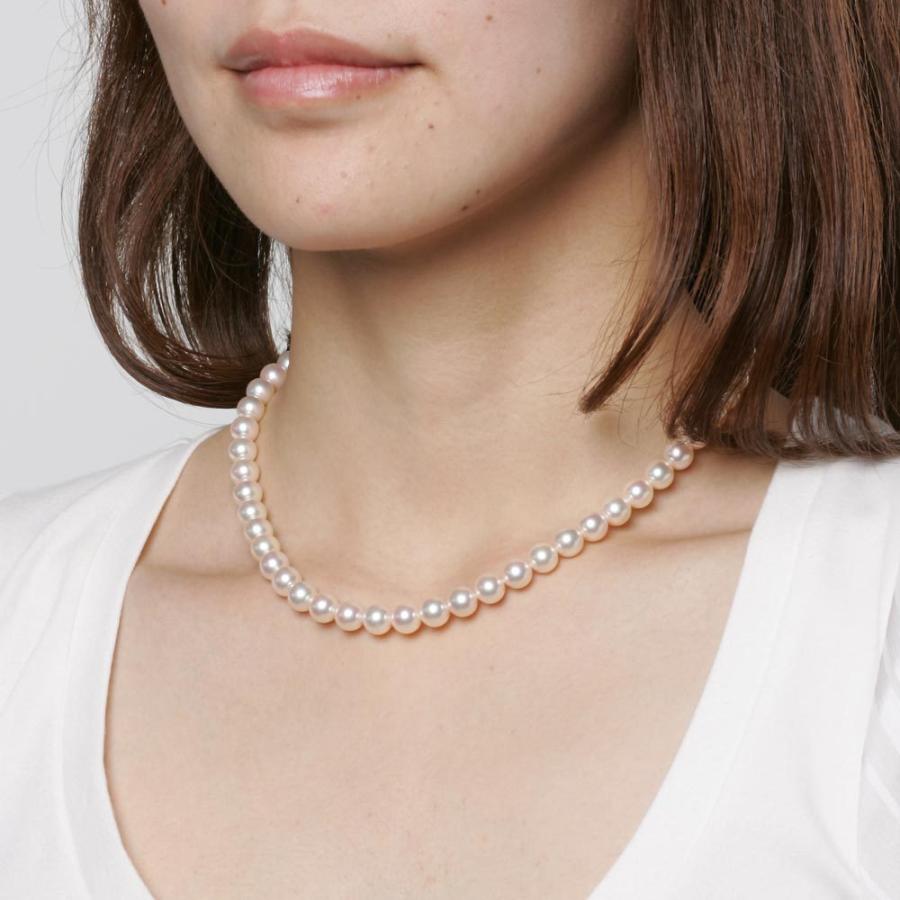 [ムーンレーベル 公式] パール ネックレス レディース あこや真珠 7.5mm アコヤ 真珠 パール ネックレス CA00075R22CG000000の画像