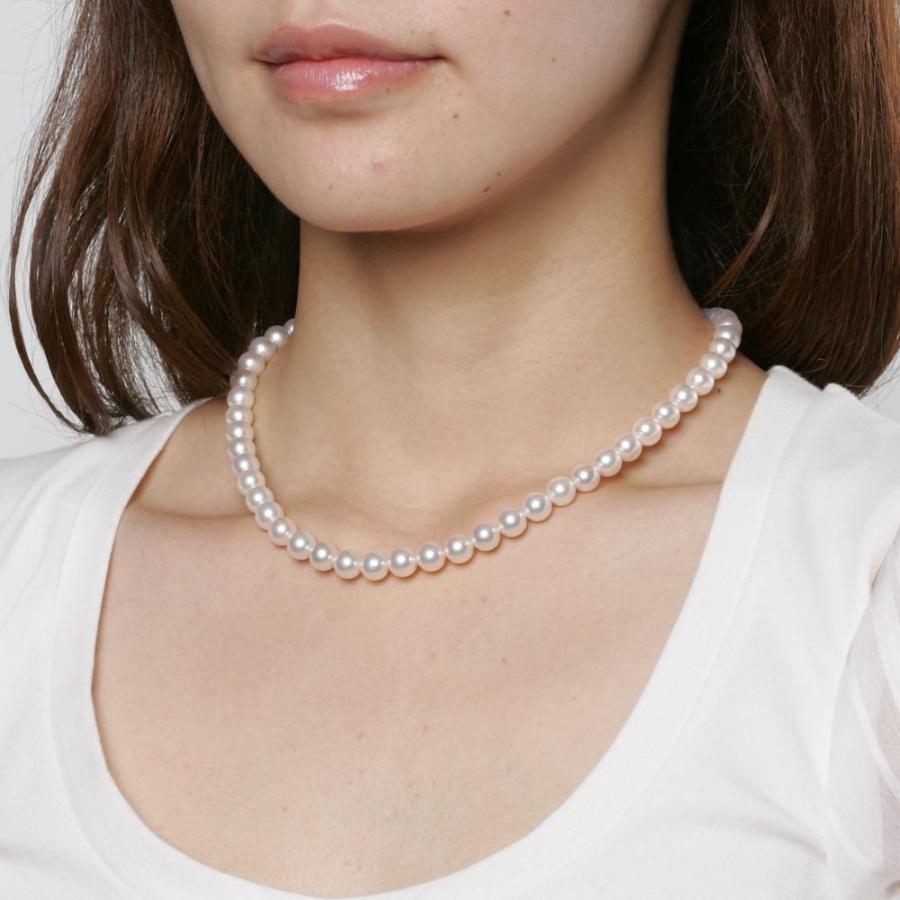 [ムーンレーベル 公式] パール ネックレス レディース あこや真珠 7.5mm アコヤ 真珠 パール ネックレス CA00075R32CW000000の画像