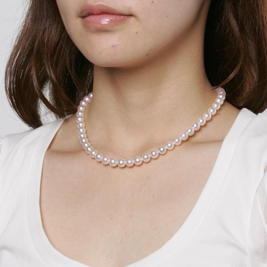 [ムーンレーベル 公式] パール ネックレス レディース あこや真珠 7.5mm アコヤ 真珠 パール ネックレス CA00075R33CW000000の画像