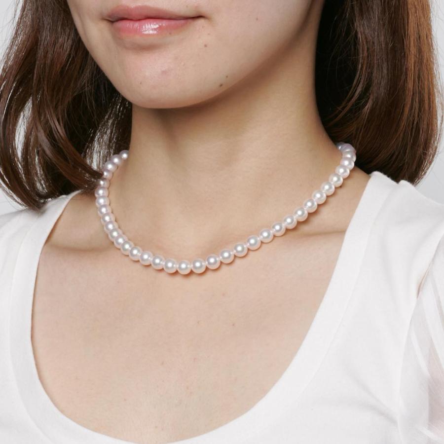 [ムーンレーベル 公式] パール ネックレス レディース あこや真珠 7.5mm アコヤ 真珠 パール ネックレス CA00075R33WPG00000の画像