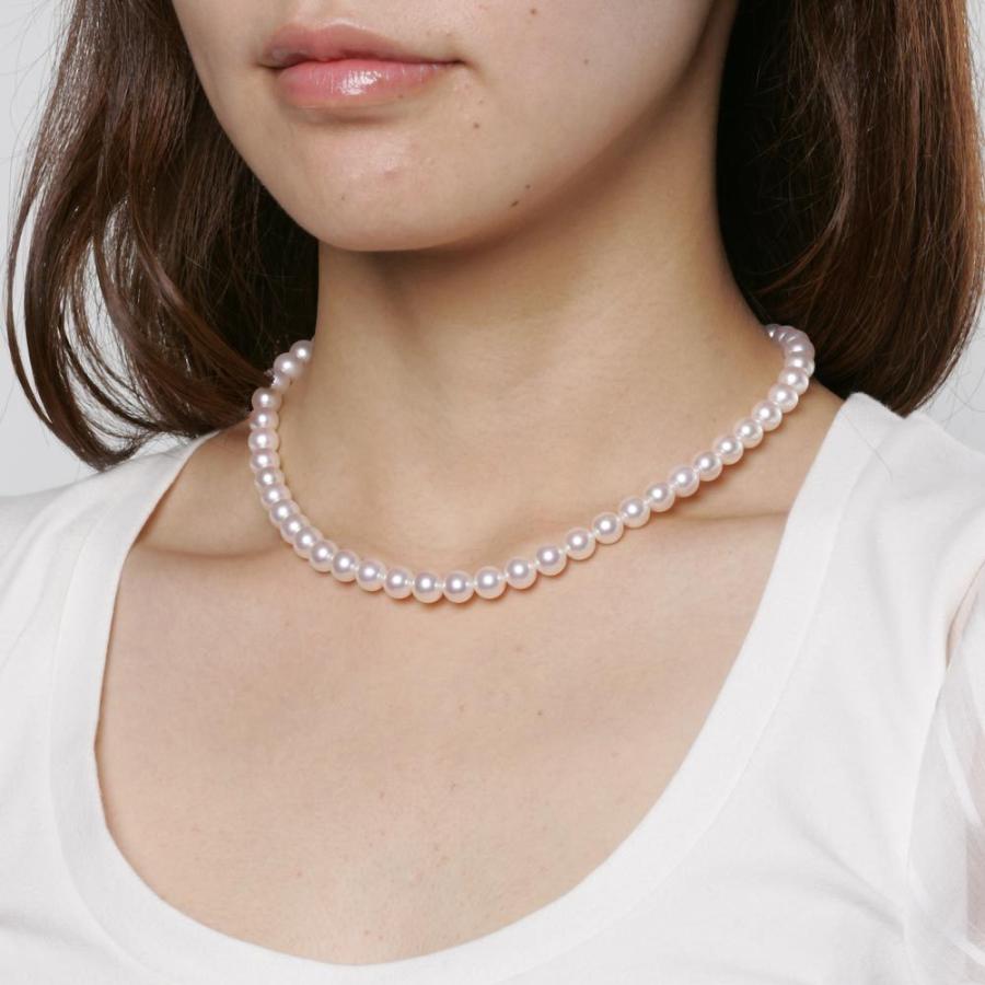 [ムーンレーベル 公式] パール ネックレス レディース あこや真珠 7.5mm アコヤ 真珠 パール ネックレス CA00075R33WPN00000の画像
