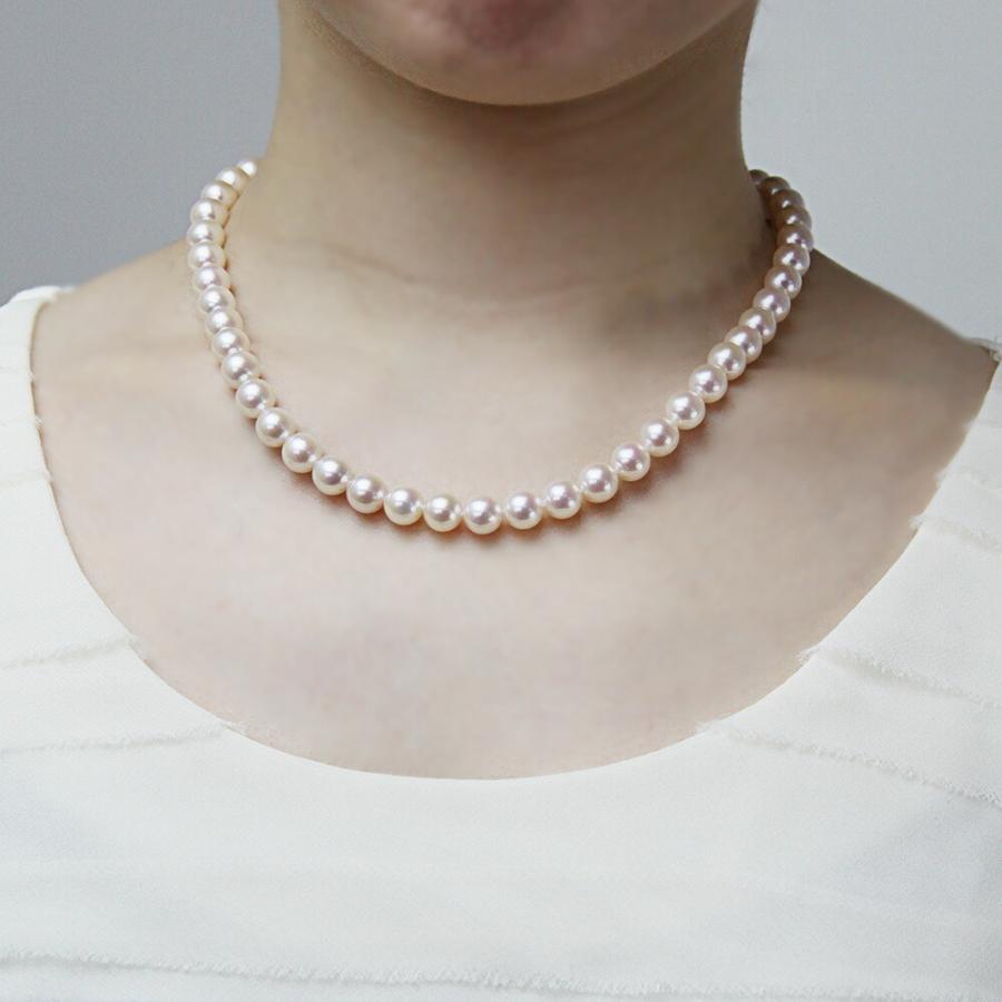 [ムーンレーベル 公式] パール ネックレス レディース あこや真珠 8.0mm アコヤ真珠 ネックレス レディース CA00080O53CW000000の画像