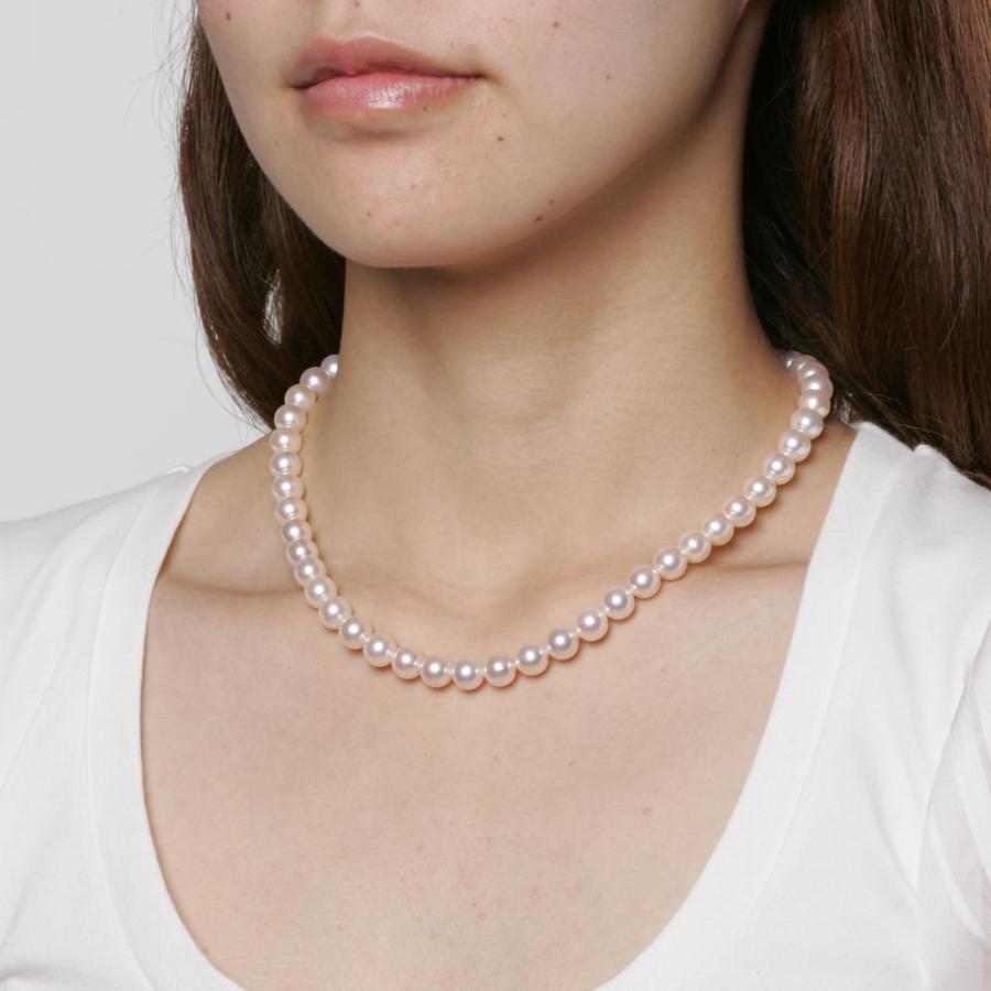 [ムーンレーベル 公式] パール ネックレス レディース あこや真珠 8.0mm アコヤ 真珠 パール ネックレス CA00080R33CW000000の画像
