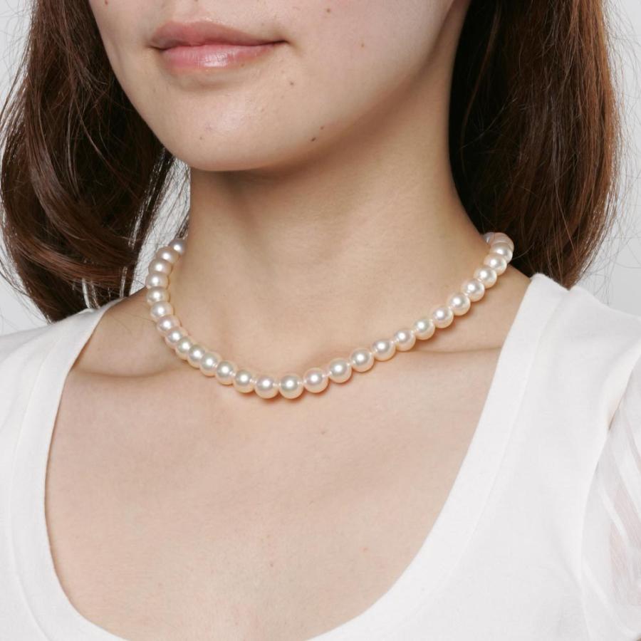 ムーンレーベル 公式] パール ネックレス レディース あこや真珠 9.0mm