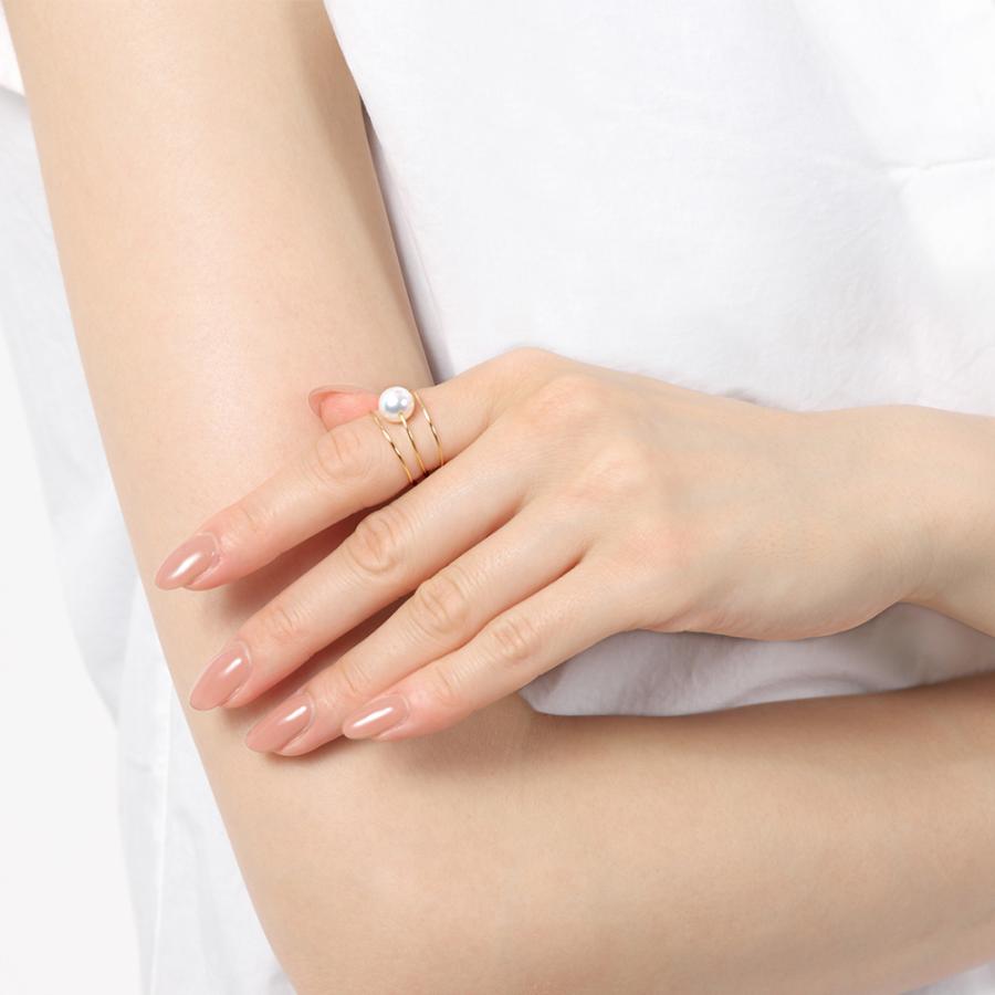 ムーンレーベル 公式] パール リング 真珠 指輪 一粒 Embrace パール