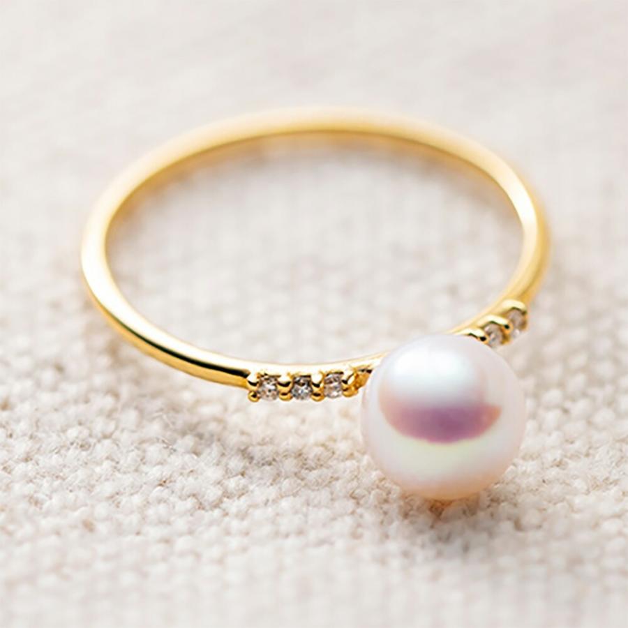 ムーンレーベル 公式] パール リング 指輪 Radiant Gems K18