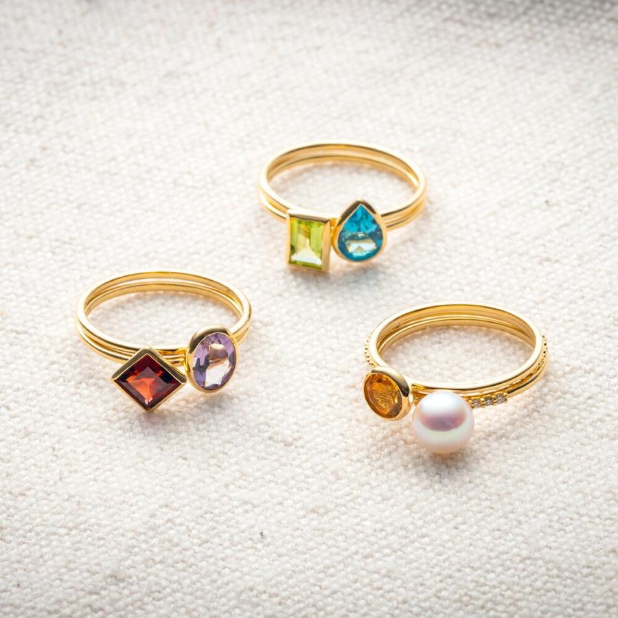 ムーンレーベル 公式] パール リング 指輪 Radiant Gems K18