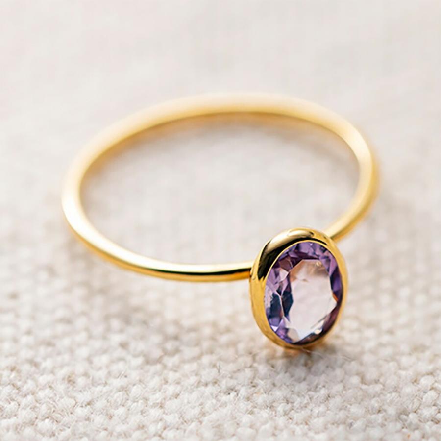 ムーンレーベル 公式] アメジスト リング 指輪 Radiant Gems K18