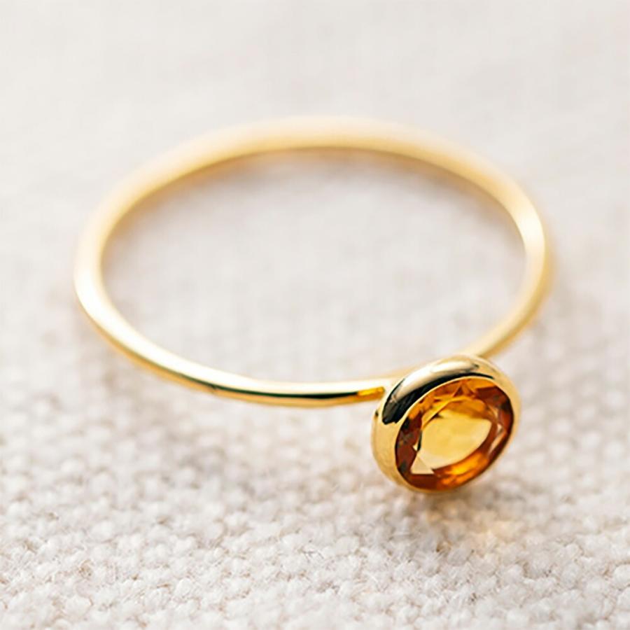 ムーンレーベル 公式] シトリン リング 指輪 Radiant Gems K18