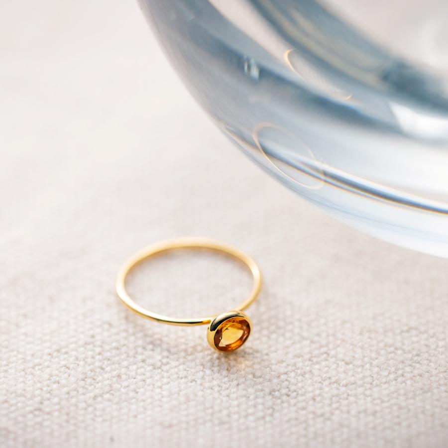 ムーンレーベル 公式] シトリン リング 指輪 Radiant Gems K18