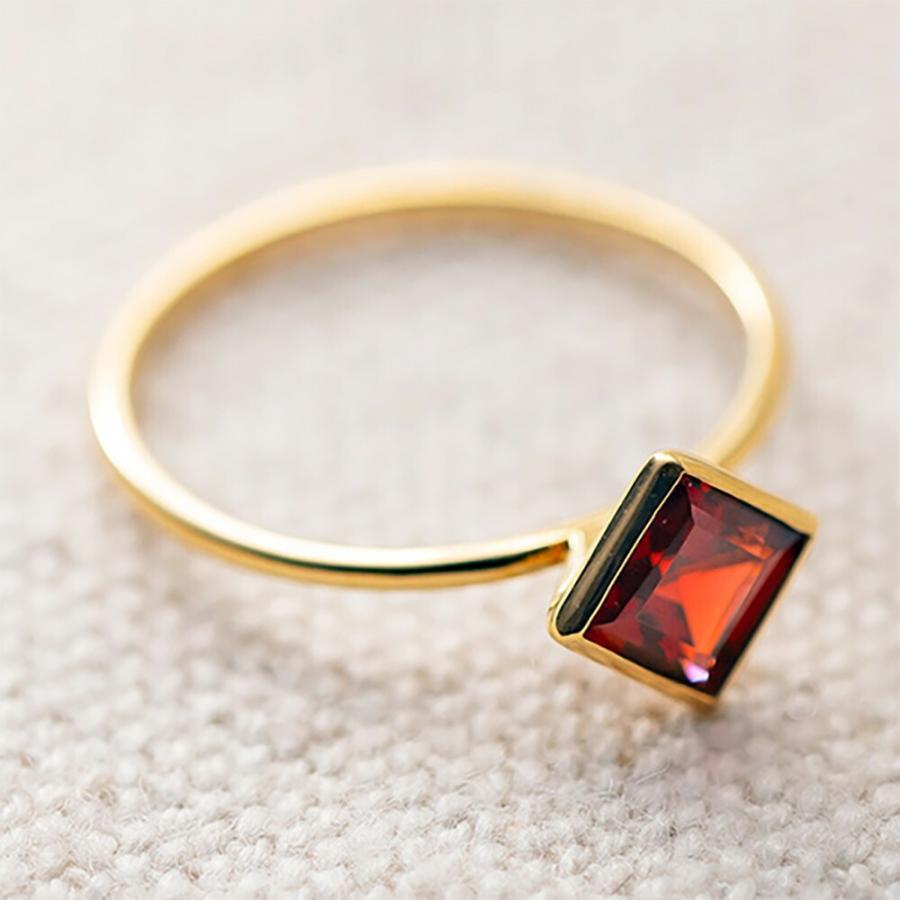 ムーンレーベル 公式] ガーネット リング 指輪 Radiant Gems K18