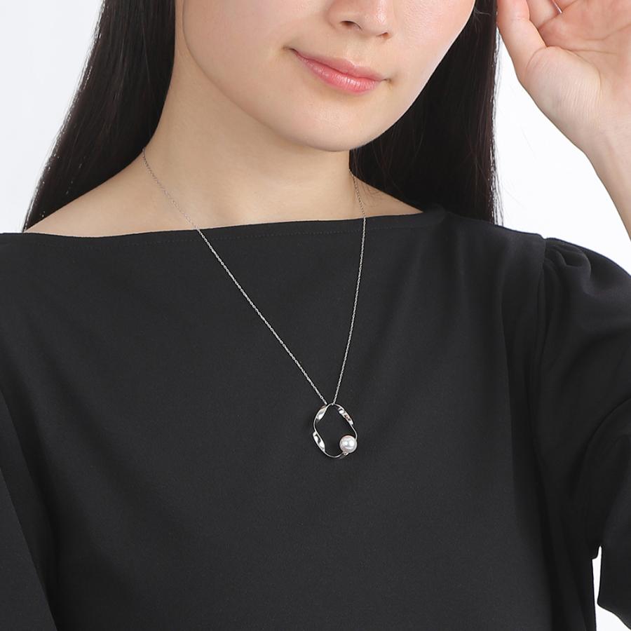 [ムーンレーベル 公式] パール ネックレス Rapture パールペンダント PT レディース プラチナ  DES0401RAPTURE0000 ムーンレーベル Moon Labelの画像