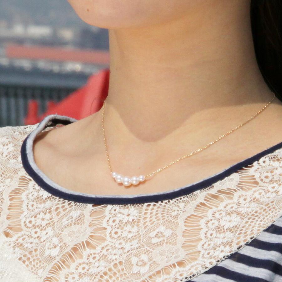 [ムーンレーベル 公式] パール ネックレス Croissant ペンダント K18YG レディース 18金 DES0402CROI-100000の画像