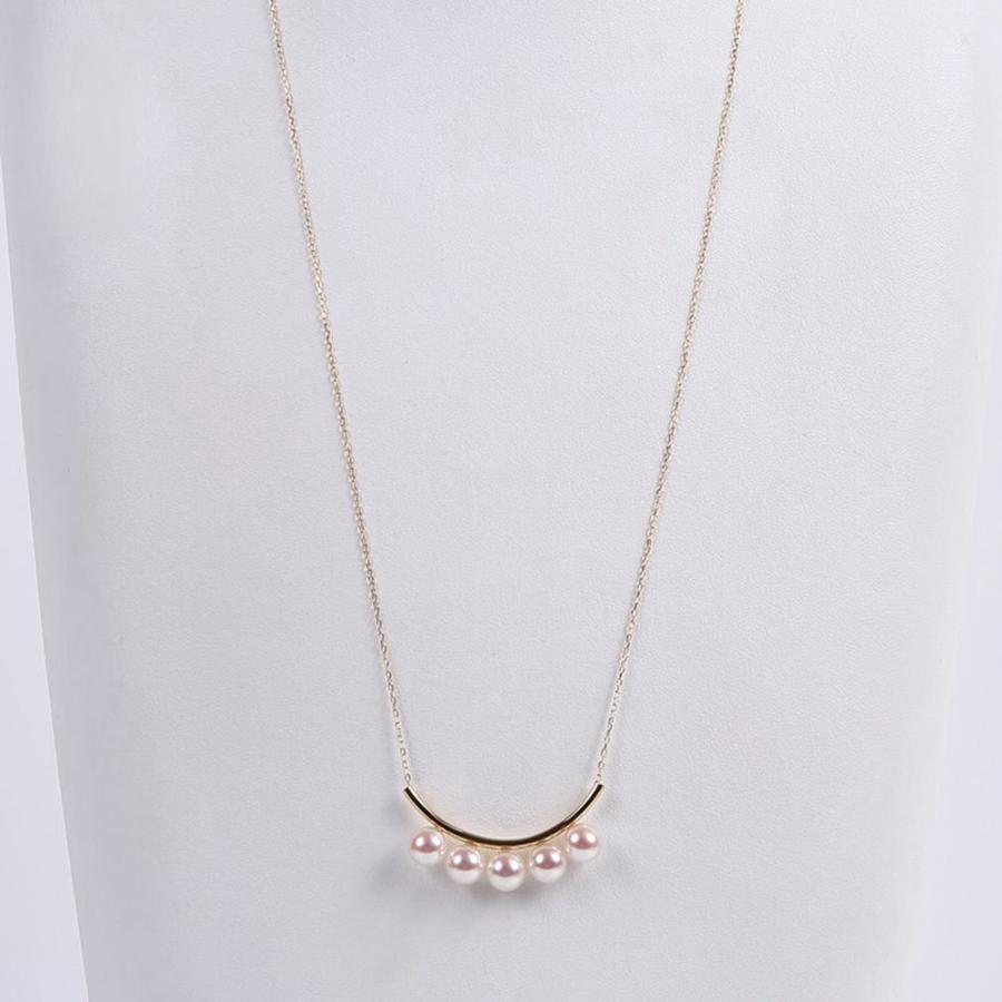 ムーンレーベル 公式] パール ネックレス Link ペンダント K18