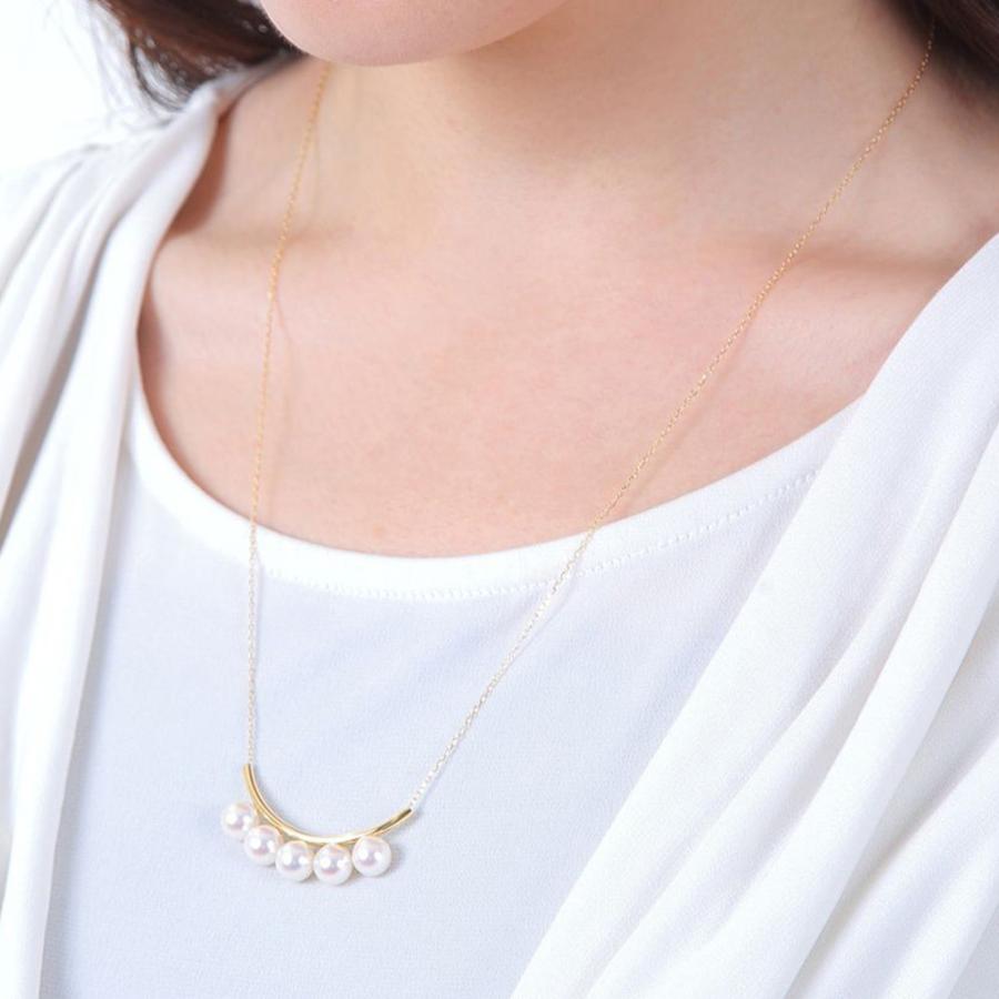 ムーンレーベル 公式] パール ネックレス Link ペンダント K18