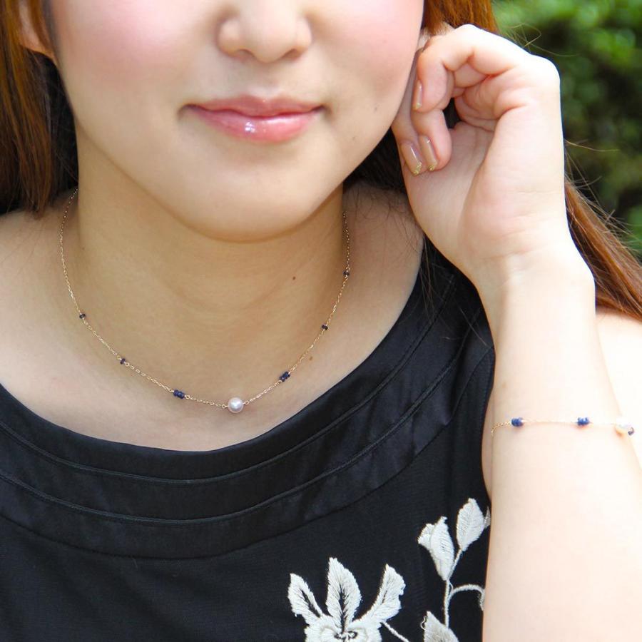 [ムーンレーベル 公式] サファイア ネックレス オリエンタル ペンダント サファイア K18 レディース 18金  9月 誕生石 DES0402ORI-BS00000の画像