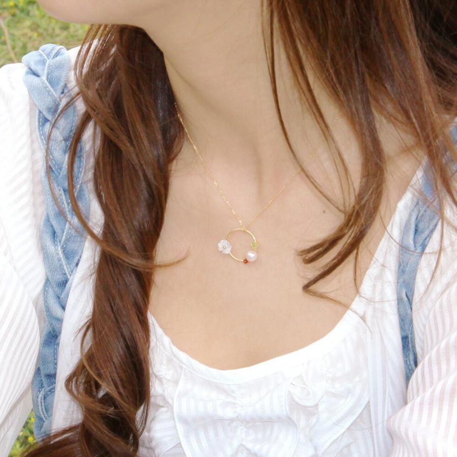 [ムーンレーベル 公式] パール ネックレス Strawberry ペンダント K18 レディース 18金 DES0402SBERRY00000の画像