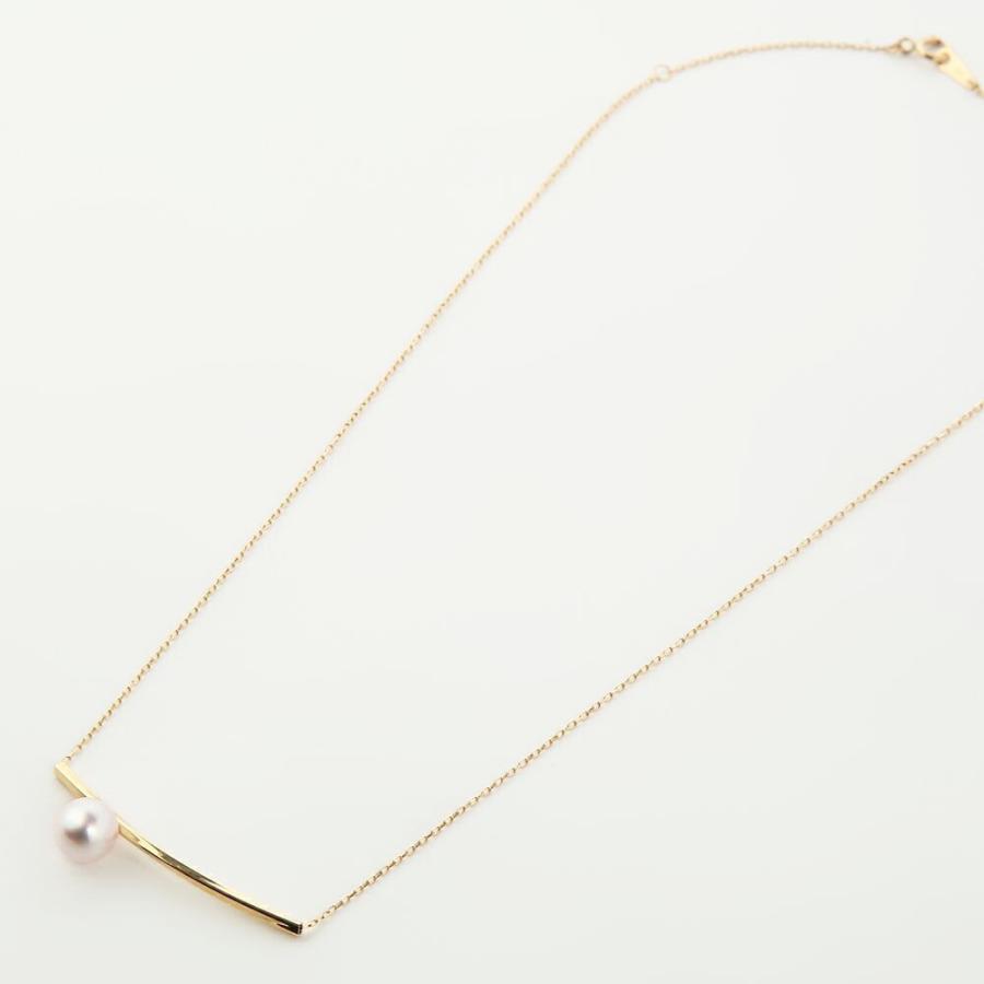 [ムーンレーベル 公式] パール ネックレス Svelte Line ペンダント K18 レディース 18金 DES0402SVELTE00000の画像