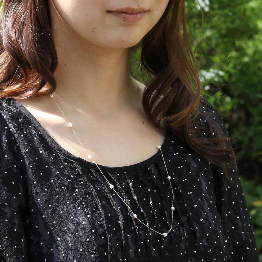 [ムーンレーベル 公式] パール ネックレス Waltz パール ペンダント K18 レディース 18金 DES0402WALTZ-10000の画像