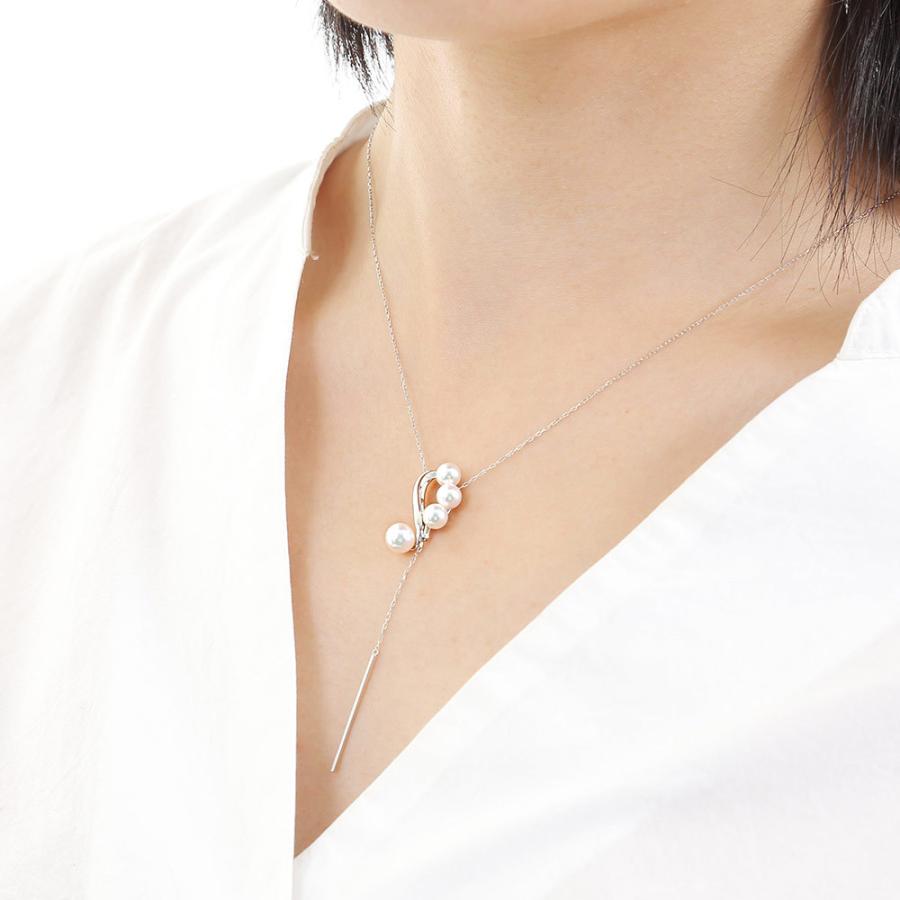 [ムーンレーベル 公式] パール ネックレス Eternal パール ペンダント K18WG レディース 18金 DES0404ETERNAL0000の画像