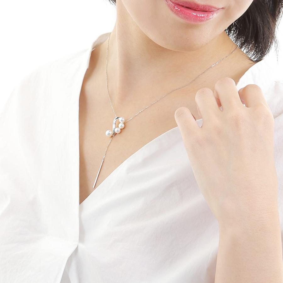 [ムーンレーベル 公式] パール ネックレス Eternal パール ペンダント K18WG レディース 18金 DES0404ETERNAL0000の画像