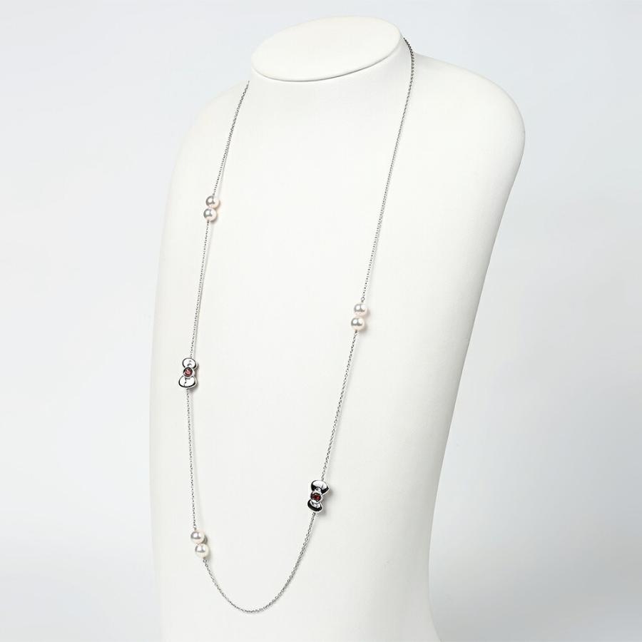 [ムーンレーベル 公式] ハローキティ ステーション ネックレス Hello Kitty Sweet Touch Ribbon ステーションペンダント レディース DES0405KT-STR00000の画像