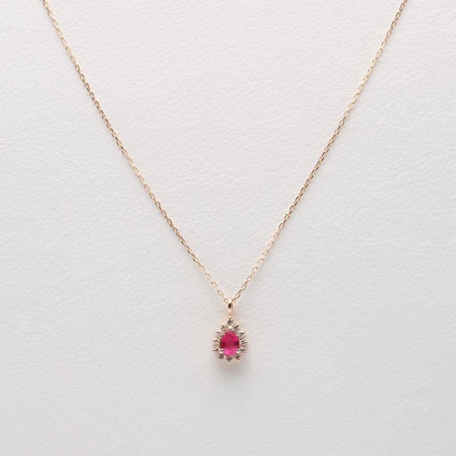ムーンレーベル 公式] ルビー ネックレス ダイヤモンド Color Jewels 