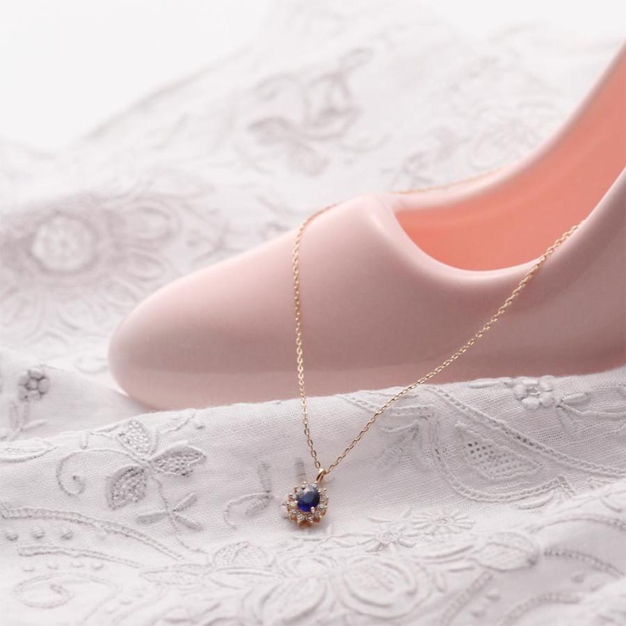 [ムーンレーベル 公式] サファイア ネックレス ダイヤモンド Color Jewels ペンダント サファイア K10 レディース 9月 誕生石DES0411CJ-16000000_3