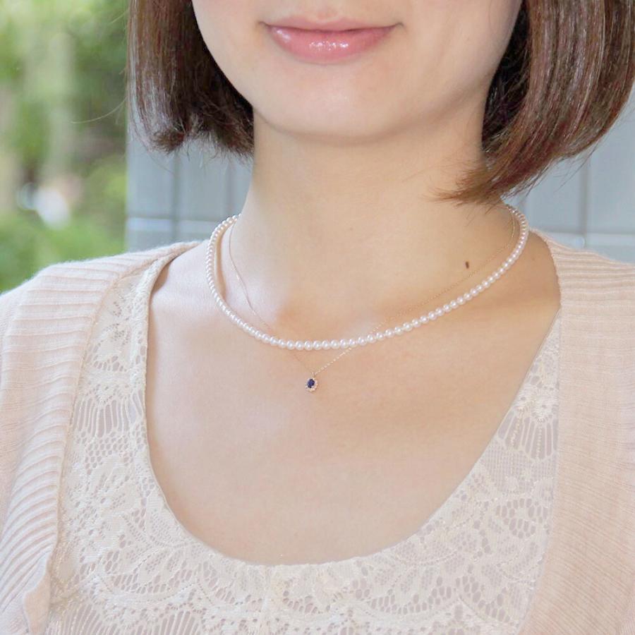 [ムーンレーベル 公式] サファイア ネックレス ダイヤモンド Color Jewels ペンダント サファイア K10 レディース 9月 誕生石DES0411CJ-16000000_5