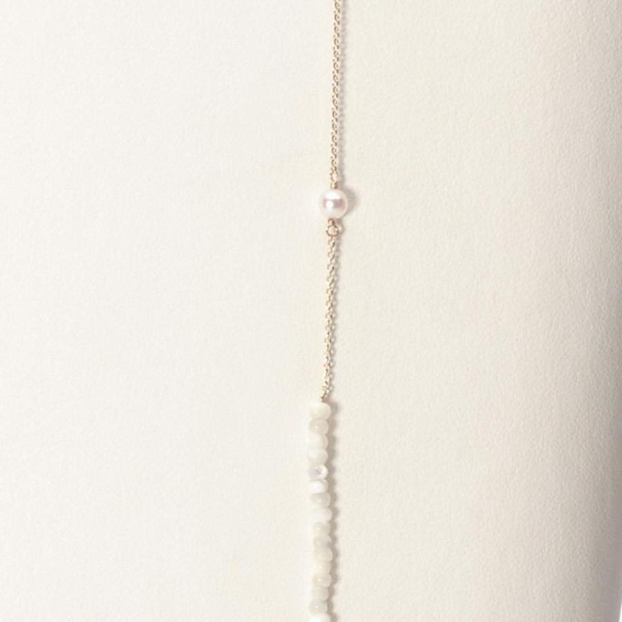 [ムーンレーベル 公式] 真珠母貝 ネックレス Lei マザーオブパール ペンダント K10 レディース DES0411LEI-MOP0000の画像
