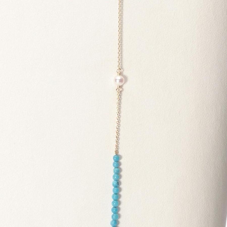 [ムーンレーベル 公式] ターコイズ ネックレス Lei ターコイズ ペンダント K10 レディース DES0411LEI-TQ00000の画像