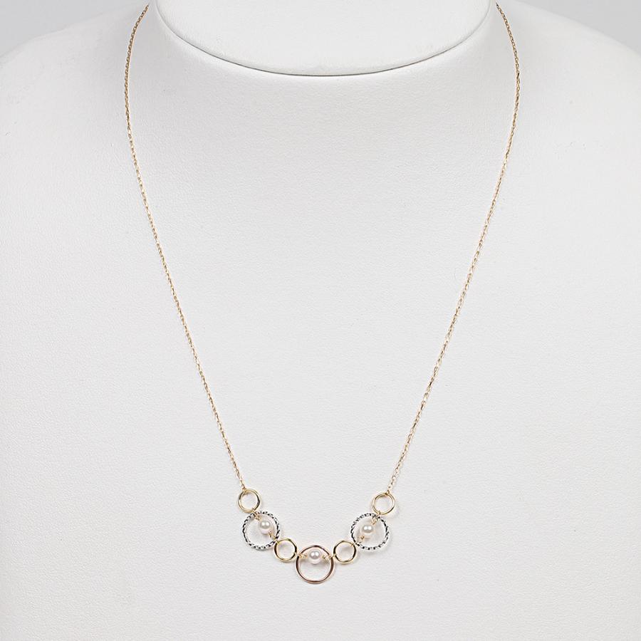 ムーンレーベル 公式] パール ネックレス Colorful Ring パール