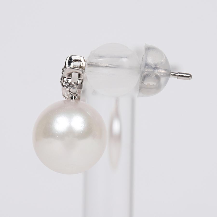[ムーンレーベル 公式] パール ダイヤモンド ピアス Gleam Star パールピアス Pt900 プラチナ レディース  DES0501GSTAR000000の画像
