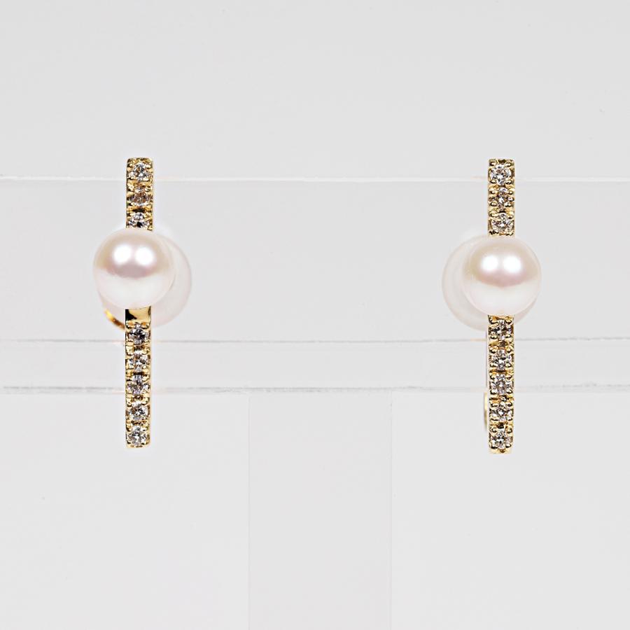 [ムーンレーベル 公式] パール イヤリング Classy パール イヤリング  K18 レディース 18金 DES0502CLASSY0000Eの画像
