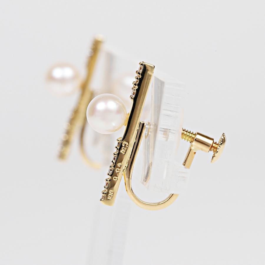 [ムーンレーベル 公式] パール イヤリング Classy パール イヤリング  K18 レディース 18金 DES0502CLASSY0000Eの画像